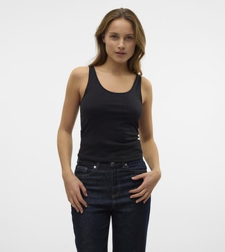 Vero Moda Solid Soft Scoop Neck Tank Top