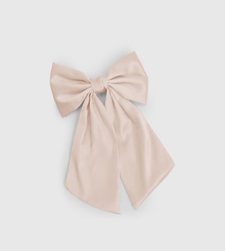 boohoo Satin Large Hair Bow Clip