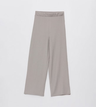 LC Waikiki Textured Elastic Waist Straight Fit Trousers