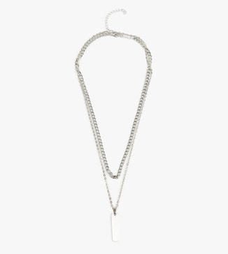 Koton Silver-tone Layered Chain-link Necklace