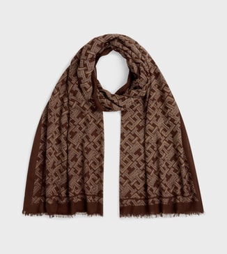 Tommy Hilfiger Monogram Raw Hem Scarf