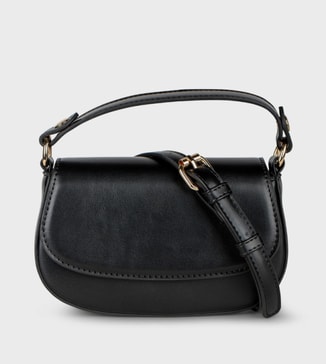 VINCCI Textured Flap Crossbody Bag