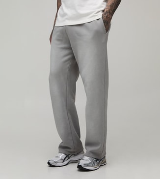 boohooMAN Tall Straight Fit Spray Wash Sweatpants