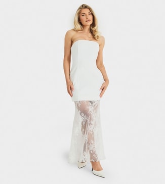 boohoo - Outlet Premium Structured Lace Maxi Dress