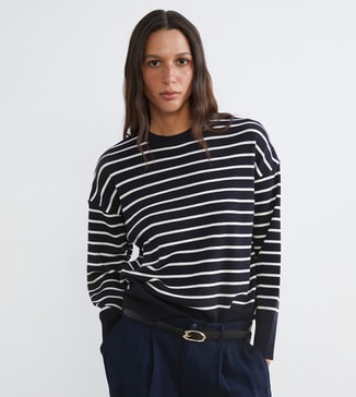 LC Waikiki Striped Crew Neck Knitted Sweater