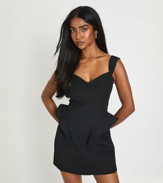 boohoo Structured Corset Detail Mini Dress