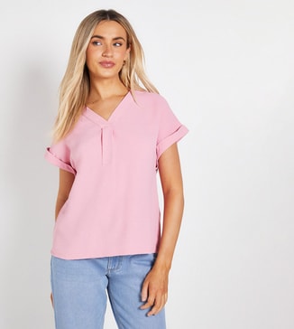 Dorothy Perkins V-neck Grown On Sleeves Top