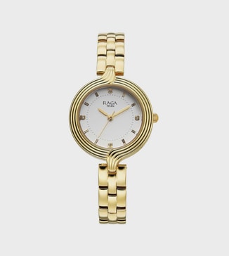 Titan Raga Showstopper White Dial Metal Strap Quartz Watch