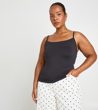 boohoo Curve Second Skin Strappy Top