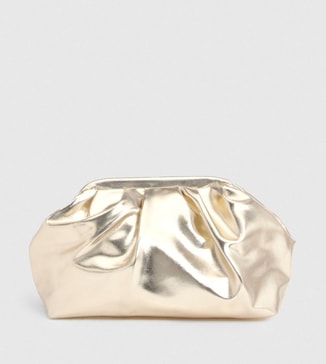 boohoo Metallic Slouchy Clutch Bag