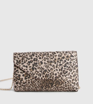 boohoo Satin Fold Over Structured Clutch Bag