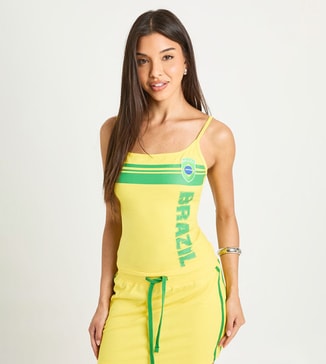 boohoo Brazil Printed Strappy Top