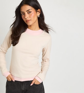 boohoo Double Layer Long Sleeves Top