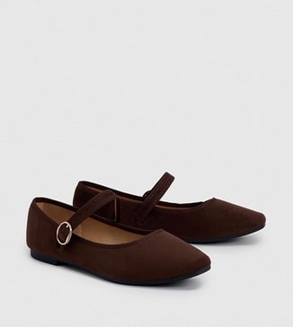 boohoo Faux Suede Mary Janes