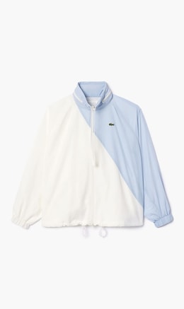 Lacoste Multi-color Oversized Colourblock Nylon Track Vest for Women | The Deal Outlet