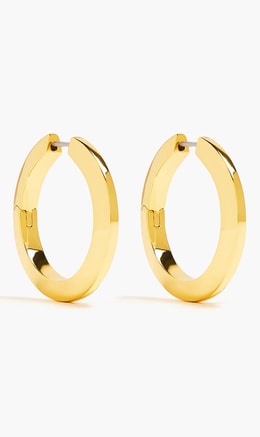 Jenny Bird Gold Toni Hinged Hoop Earrings for Women | The Deal Outlet