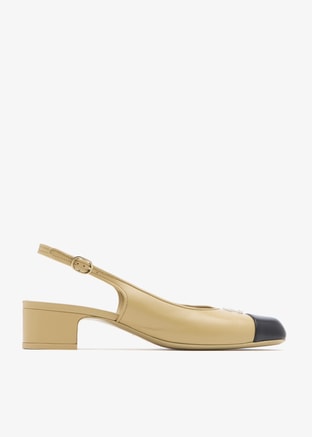 CC Cap Toe slingback pumps