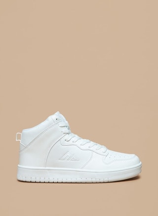 Oaklan by Shoexpress Female Women's Solid High Top Sneakers with Lace-Up Closure, High Top Sneakers