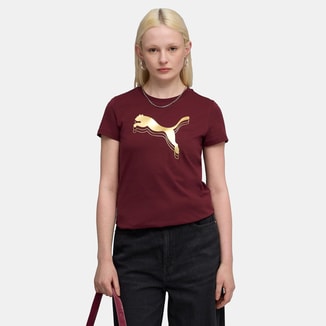 PUMA Female Women's Essentials Metallic T-Shirt, T-Shirts