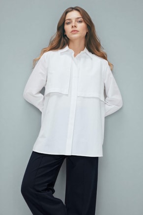 DeFacto Female Regular Fit Poplin Long Sleeve Tunic, Shirts