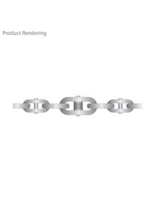FOSSIL Male Texture Stainless Steel Chain Bracelet, Bracelets, Silver