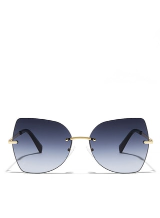Blackout Female NAOMI Women Gold Sunglasses - Frame Material: Metal - Frame Color: Gold - Lens Color: Gray - Full Rim, Sunglasses
