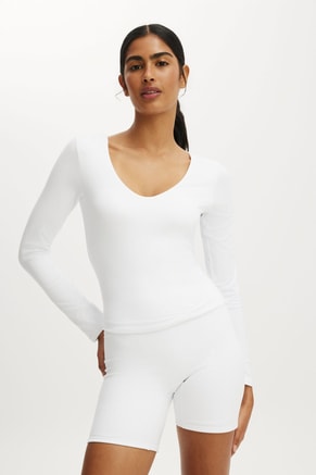 Cotton On Female ULTRA SOFT SCOOP NECK LONG SLEEVE TOP, T-Shirts