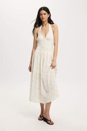 Cotton On Female KAITY HALTER MIDI DRESS, Midi