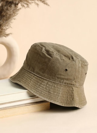 Haute Sauce Female Solid Bucket Hat - Brown, Hats