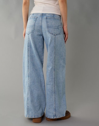 American Eagle Female AE Dreamy Drape Low-Rise Ultra Wide-Leg Jean, Wide Leg