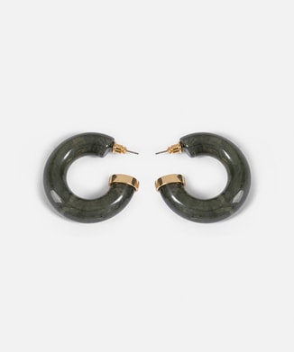 Ipekyol Female Resin Hoop Earrings, Earrings