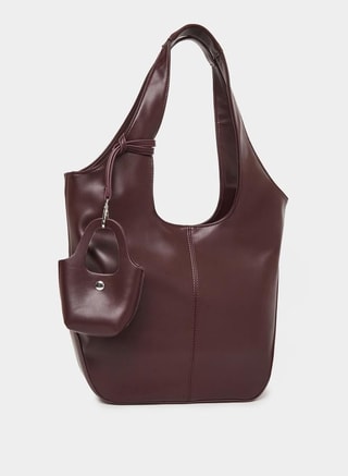 Styli Female Styli Brown Hobo Shoulder Bag with Charm, Shoulder Bag