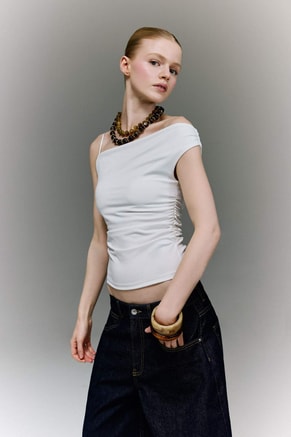 DeFacto Female Slim Fit One Shoulder Tank Top, Tops