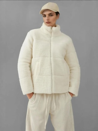 BIG DART Female BDART Thick Plush Faux Fur Coat with Jacket Collar, Coats