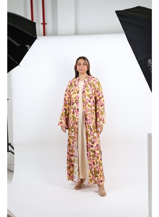 JAMEELA Female Tropical Oasis Floral Abaya, Abayas