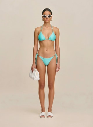 Anita's Female Basic Beach Bikini Top Blue, Beachwear