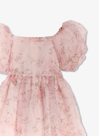Pinata Female Floral Print Puff Sleeve Occasional Dress, Midi