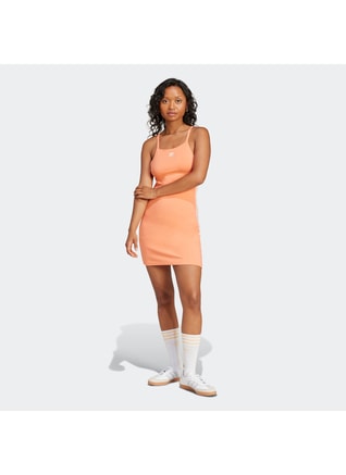 adidas Originals Female Spaghetti Strap Dress, Mini, Orange