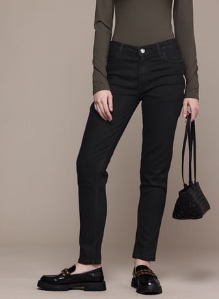 Freehand  Women Slim Fit Solid Mid Rise Jeans, Jeans