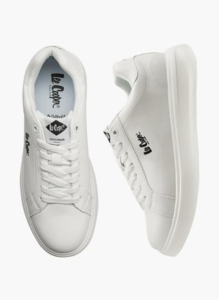 Lee Cooper Male Men'S Solid Lace-Up Ortholite Sneakers, Low Top Sneakers