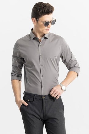 SNITCH Male Estonia Ash Grey Shirt, Shirts