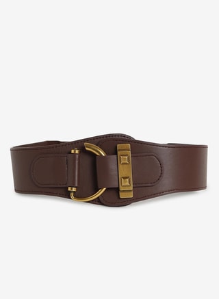 Haute Sauce Female Brown Solid Waist Belt, Waist Belts