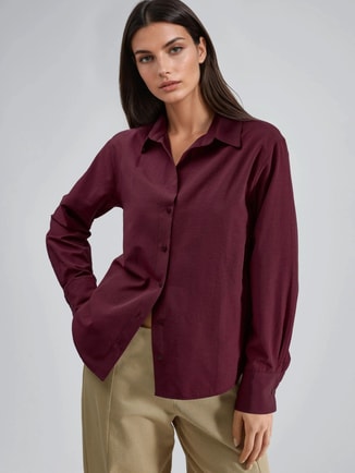 Busem Female BUSEM Button-Up Relaxed Fit Shirt, Shirts
