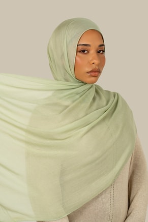 silqrose Female Soft Sage Fine Weave Modal Hijab - Mini, Hijab