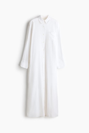 H&M Female Linen-blend shirt dress, Maxi
