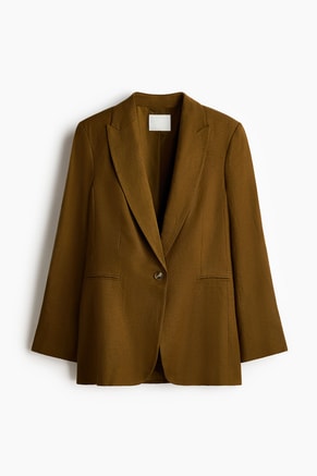 H&M Female Linen-blend blazer, Blazers