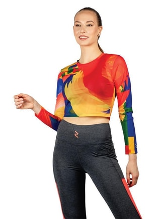 ZAECY Female Women's Active Mesh Top, Tops