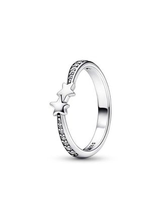 PANDORA Female Stars sterling silver ring with clear cubic zirconia, Rings