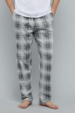R&B Male Plaid Lounge Pants with Drawstring Waist, Loungewear