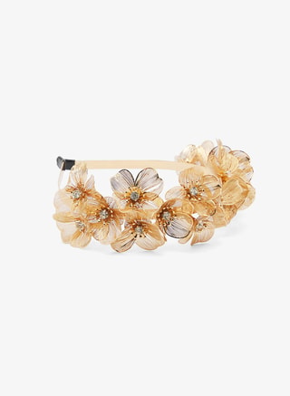 Khizana Female Golden Flower Detail Metal Headband, Headbands & Sweatbands